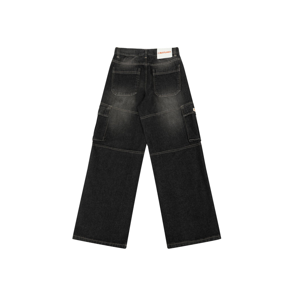 CARBON BLACK DENIM WOMEN'S CARGO