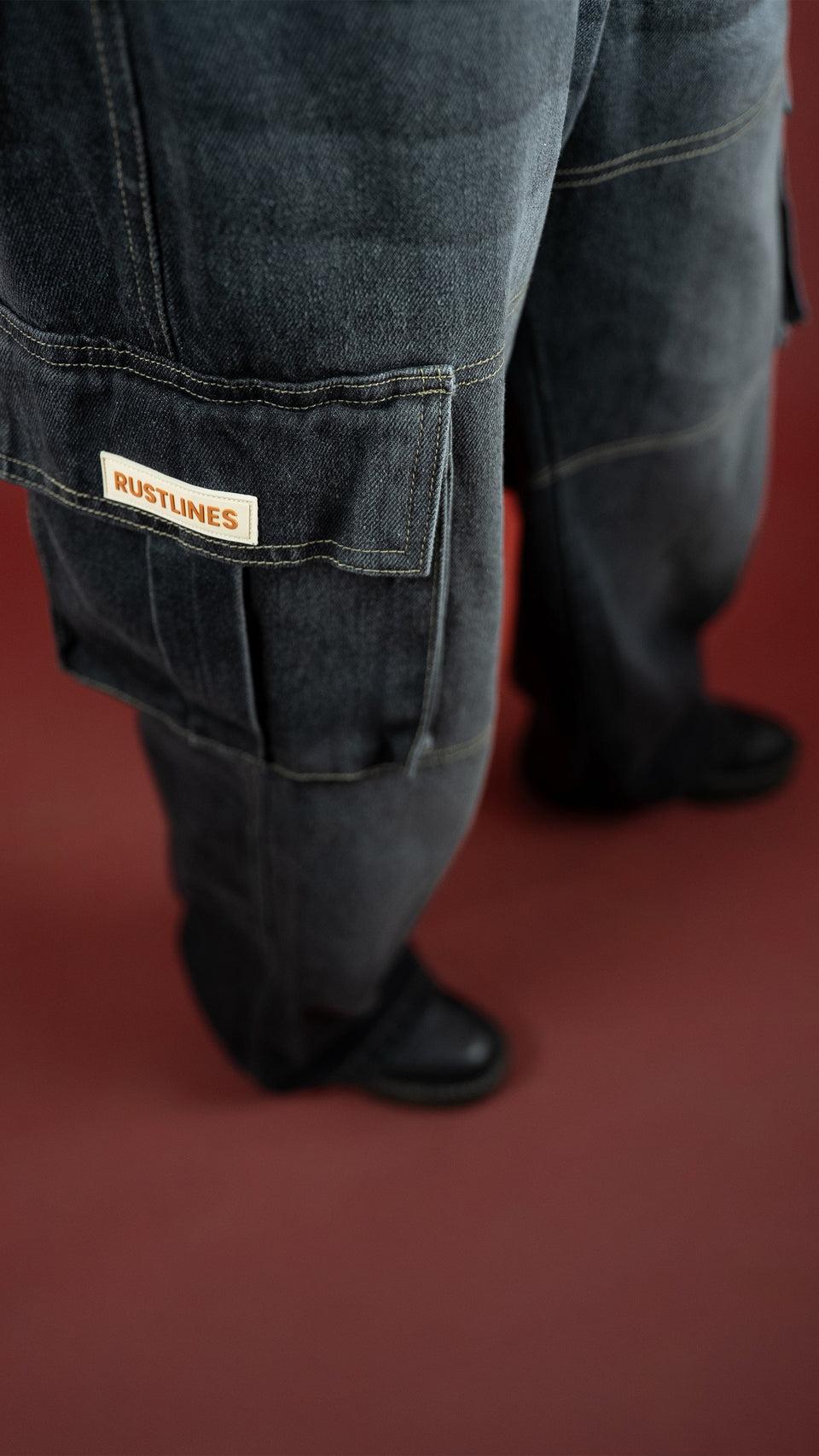 CARBON BLACK DENIM WOMEN'S CARGO