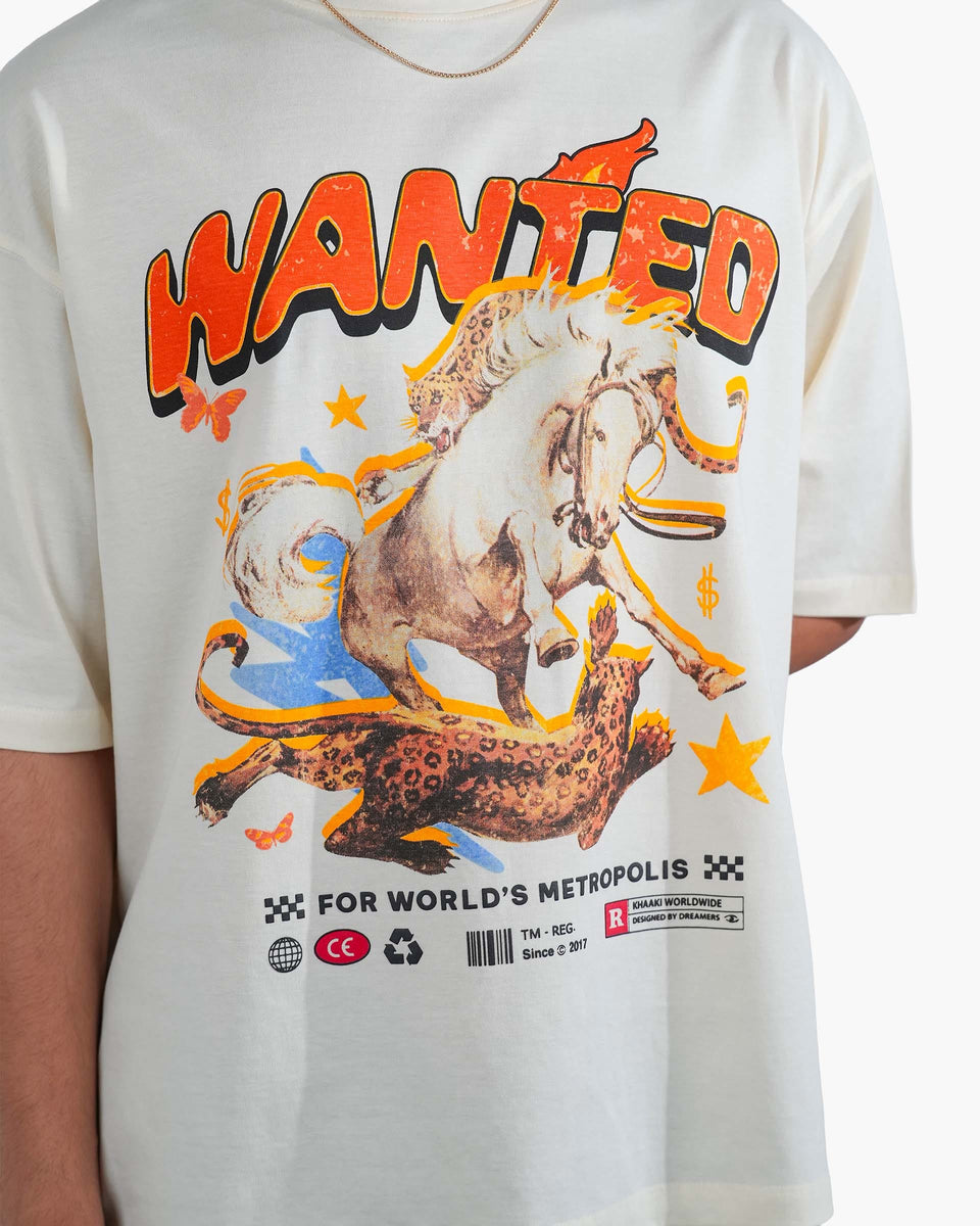 The Wild West - Off-White Mercerized Cotton Oversized T-shirt