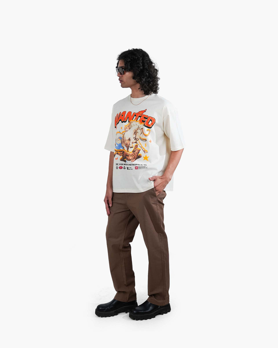 The Wild West - Off-White Mercerized Cotton Oversized T-shirt