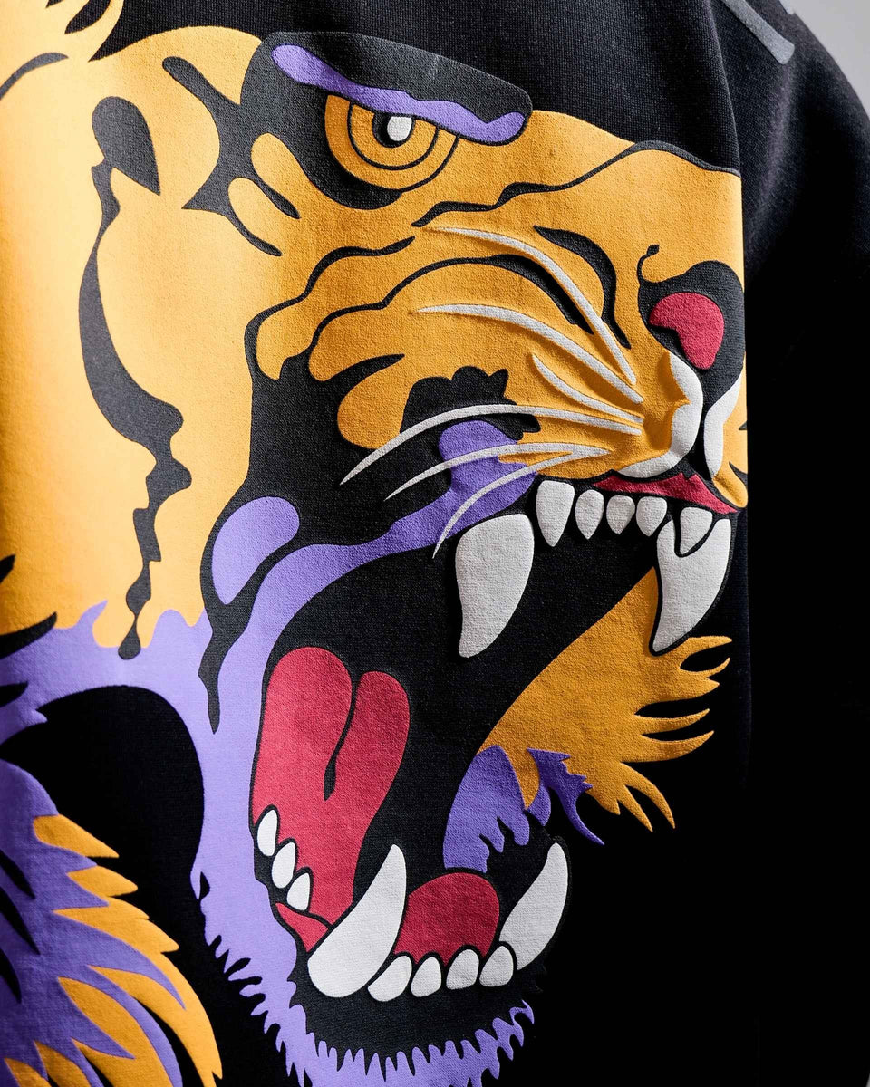 Ruthless - Black Oversized Printed Hoodie