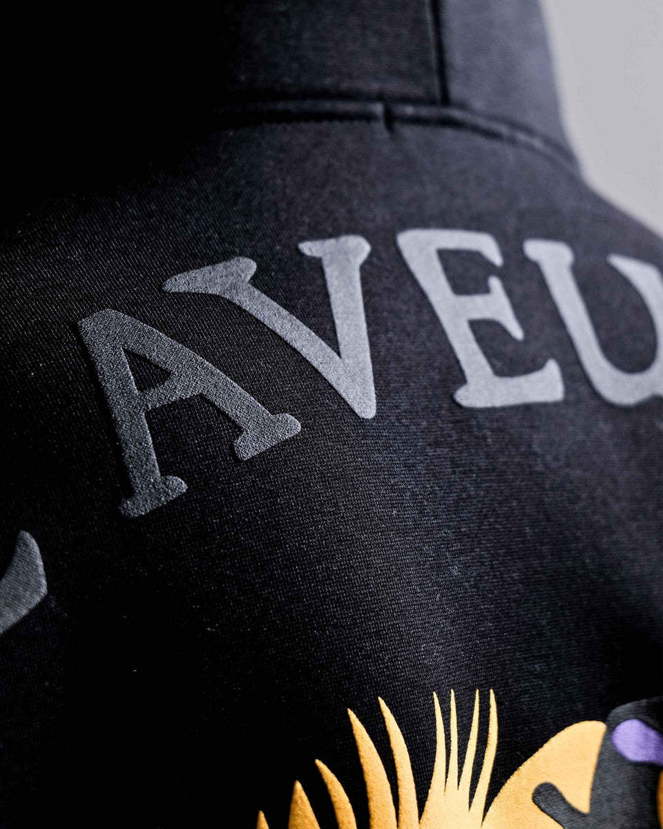 Ruthless - Black Oversized Printed Hoodie
