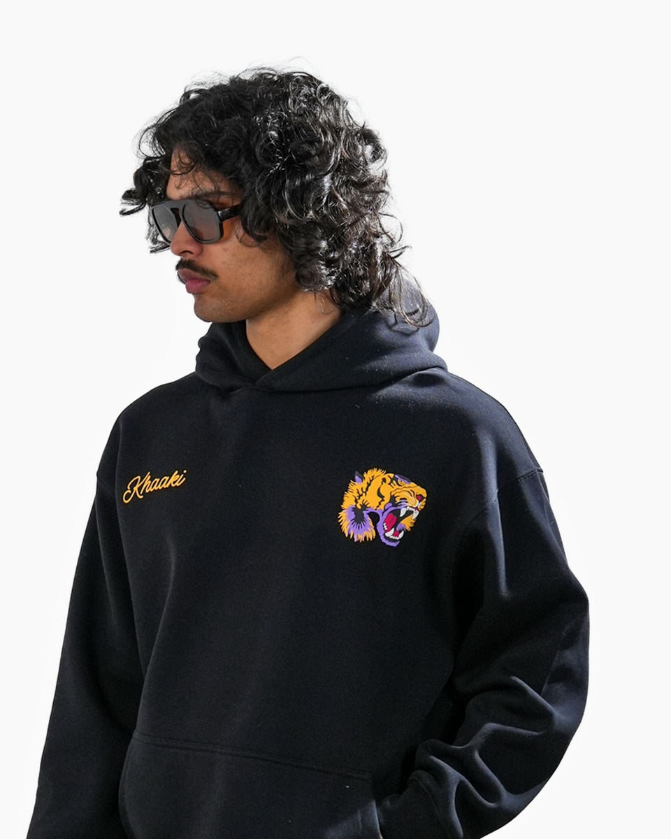 Ruthless - Black Oversized Printed Hoodie