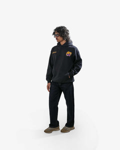 Ruthless - Black Oversized Printed Hoodie