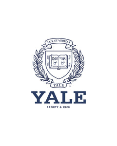 Yale Crest Quarter Zip - White/Navy