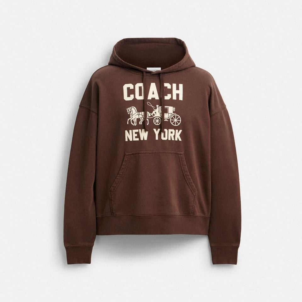 Coach Horse And Carriage Hoodie Brown
