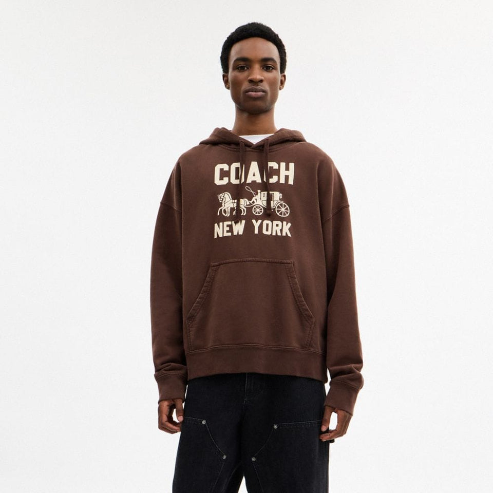 Coach Horse And Carriage Hoodie Brown