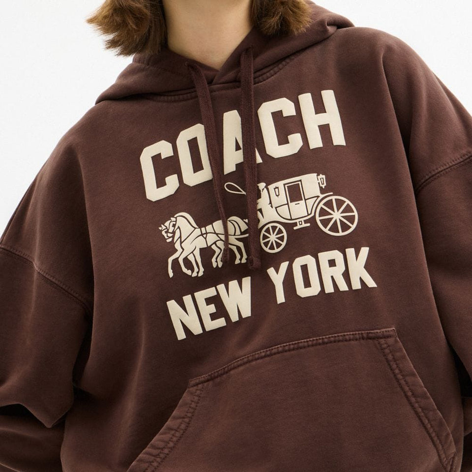 Coach Horse And Carriage Hoodie Brown