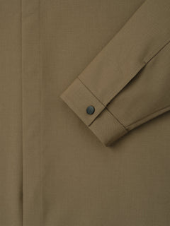 Essentials Wool Poplin Relaxed Shirt Clay
