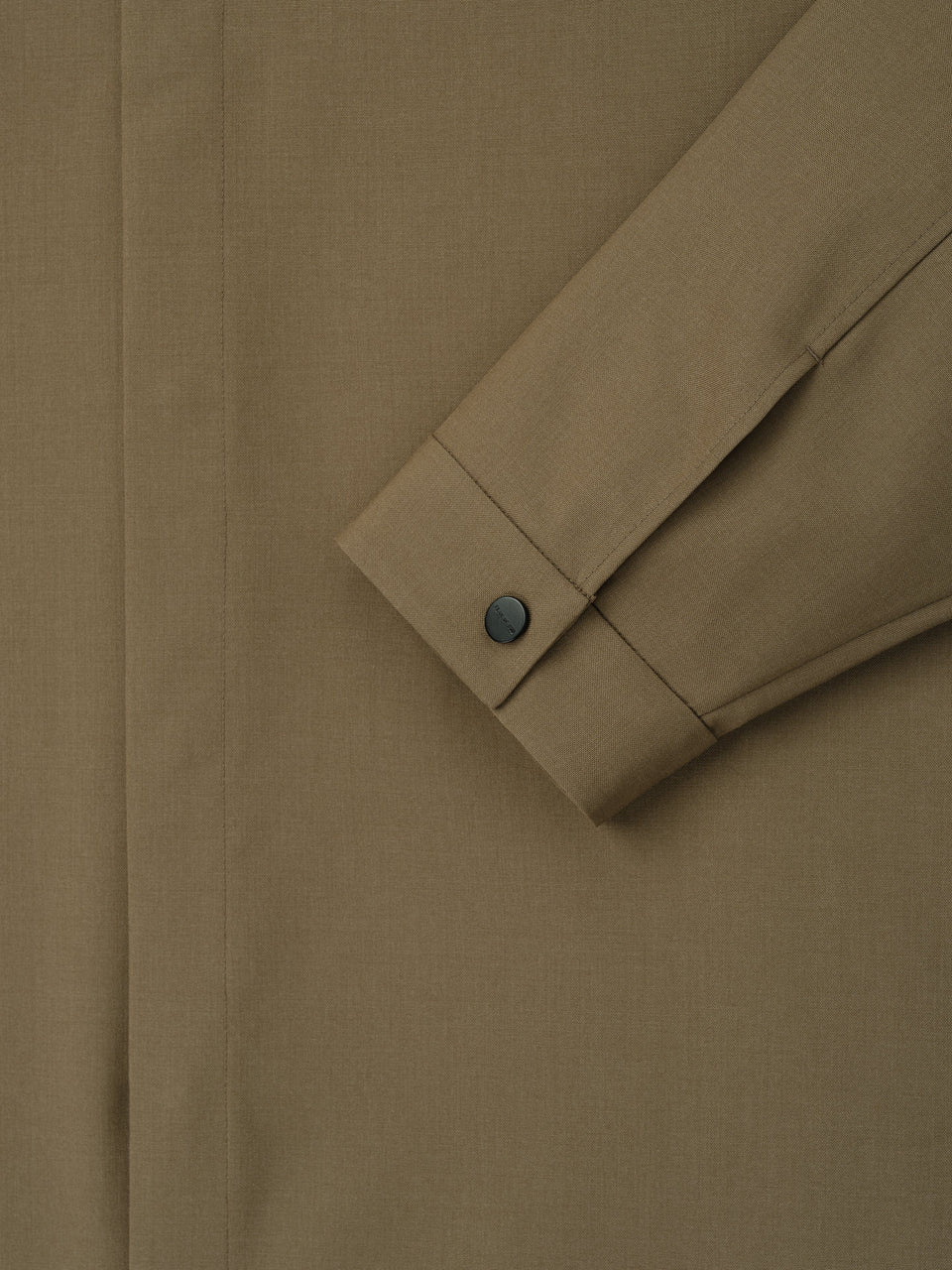 Essentials Wool Poplin Relaxed Shirt Clay