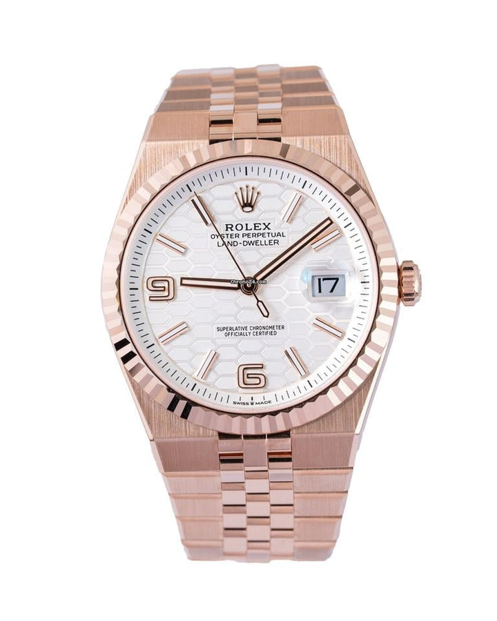 Rolex | Land-Dweller | 127335 | Rose gold | 40 mm | White | Automatic