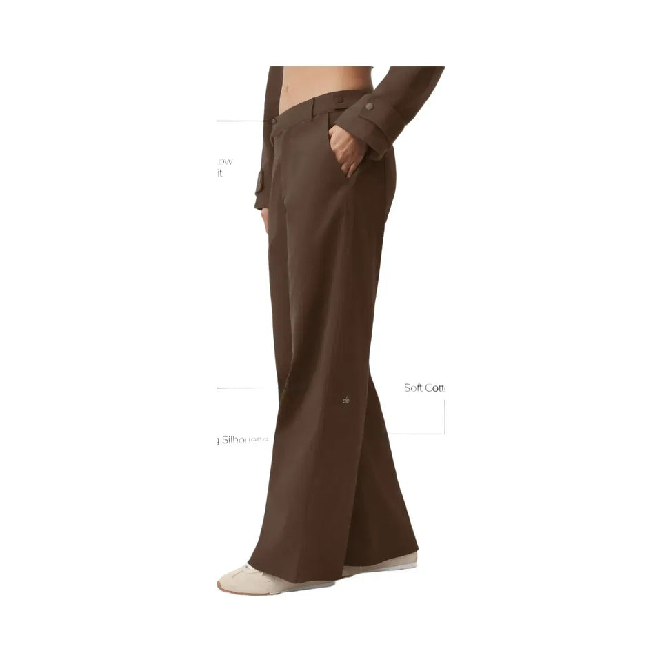 Alo Women's High Road Straight Leg Pant - Espresso