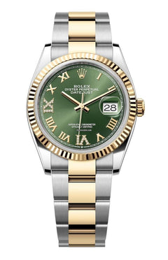 Rolex | Datejust | 126233 | Steel | 36 mm | Yellow gold | Green | Automatic