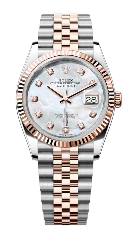 Rolex | Datejust | 126231 | Steel | 36 mm | Rose gold | Mother of pearl | Automatic