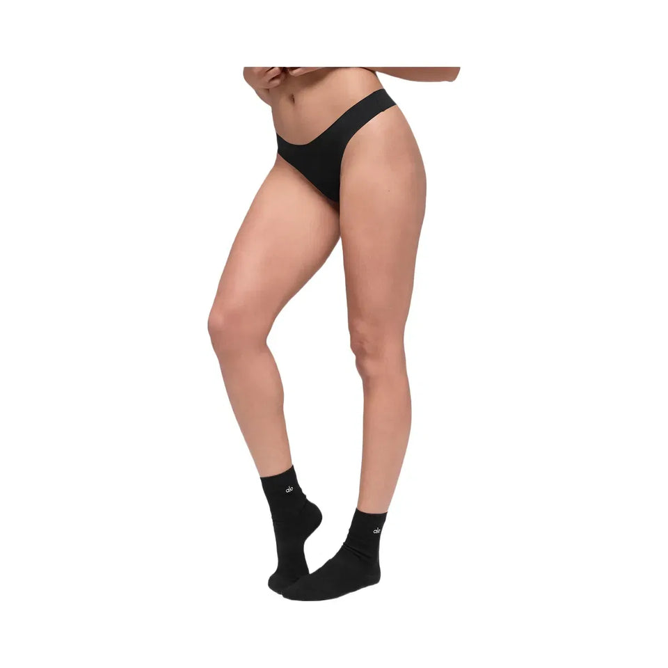 Alo Women's Airbrush Invisible Thong - Black