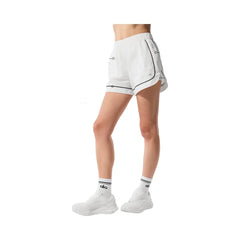 Alo Women's Motivate Track Short - White/Black