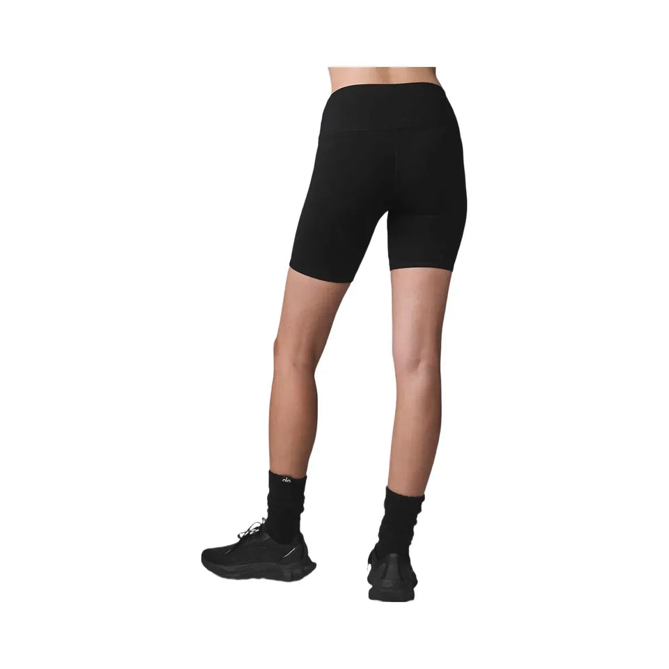 Alo Women's 7" High-Waist Biker Short - Black