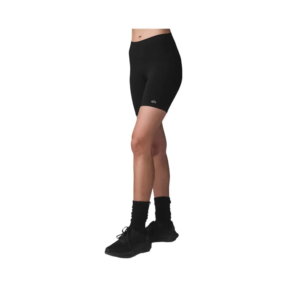 Alo Women's 7" High-Waist Biker Short - Black