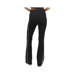 Alo Women's Ribbed Sweater Knit Highline Flare Pant - Black/White