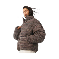 Alo Women's Stage Sweater Puffer - Brown Multi