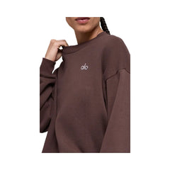 Alo Women's Accolade Crew Neck Pullover - Brownstone