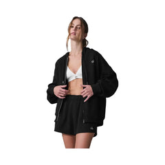 Alo Women's Accolade Full Zip Hoodie - Black