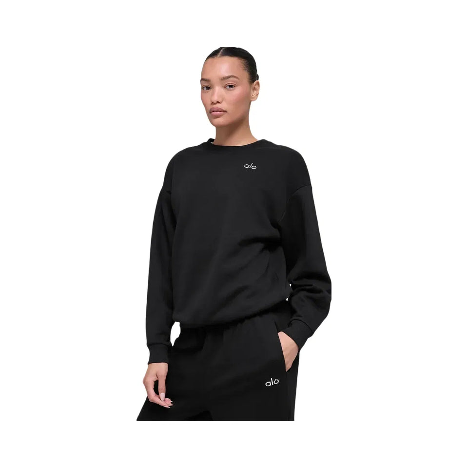 Alo Women's Accolade Crew Neck Pullover - Black