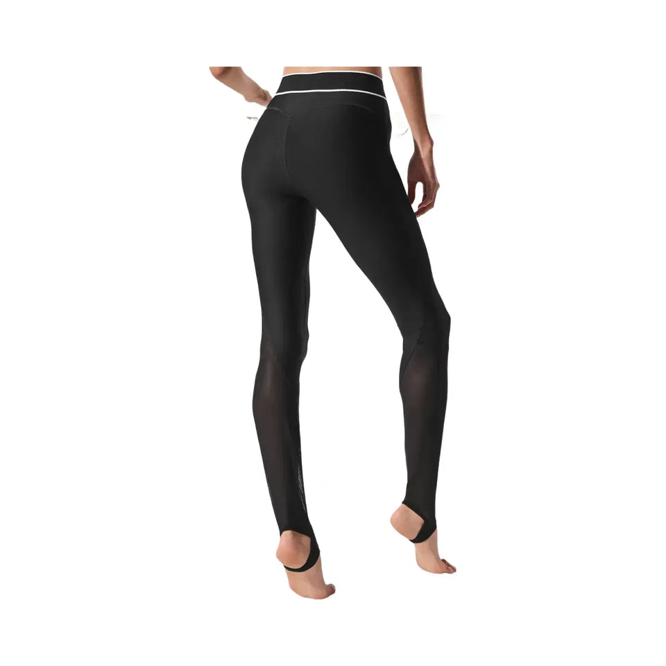 Alo Women's Airlift Mesh High-Waist Darling Stirrup Legging - Black