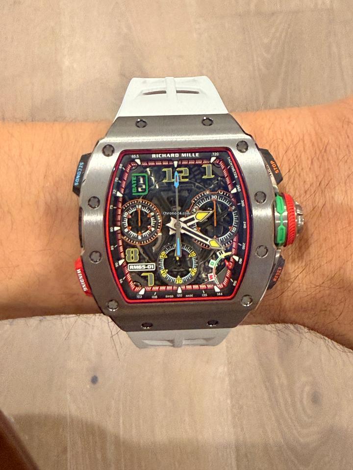 Richard Mille Chronograph RM65-01 Split-Seconds Titanium . Full set.