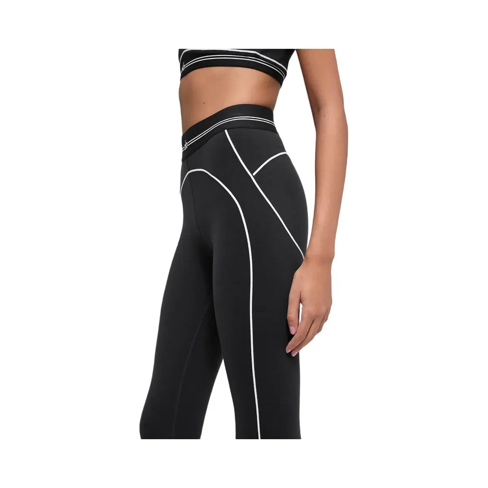Alo Women's Airbrush High-Waist 7/8 Heart Throb Legging - Black/White