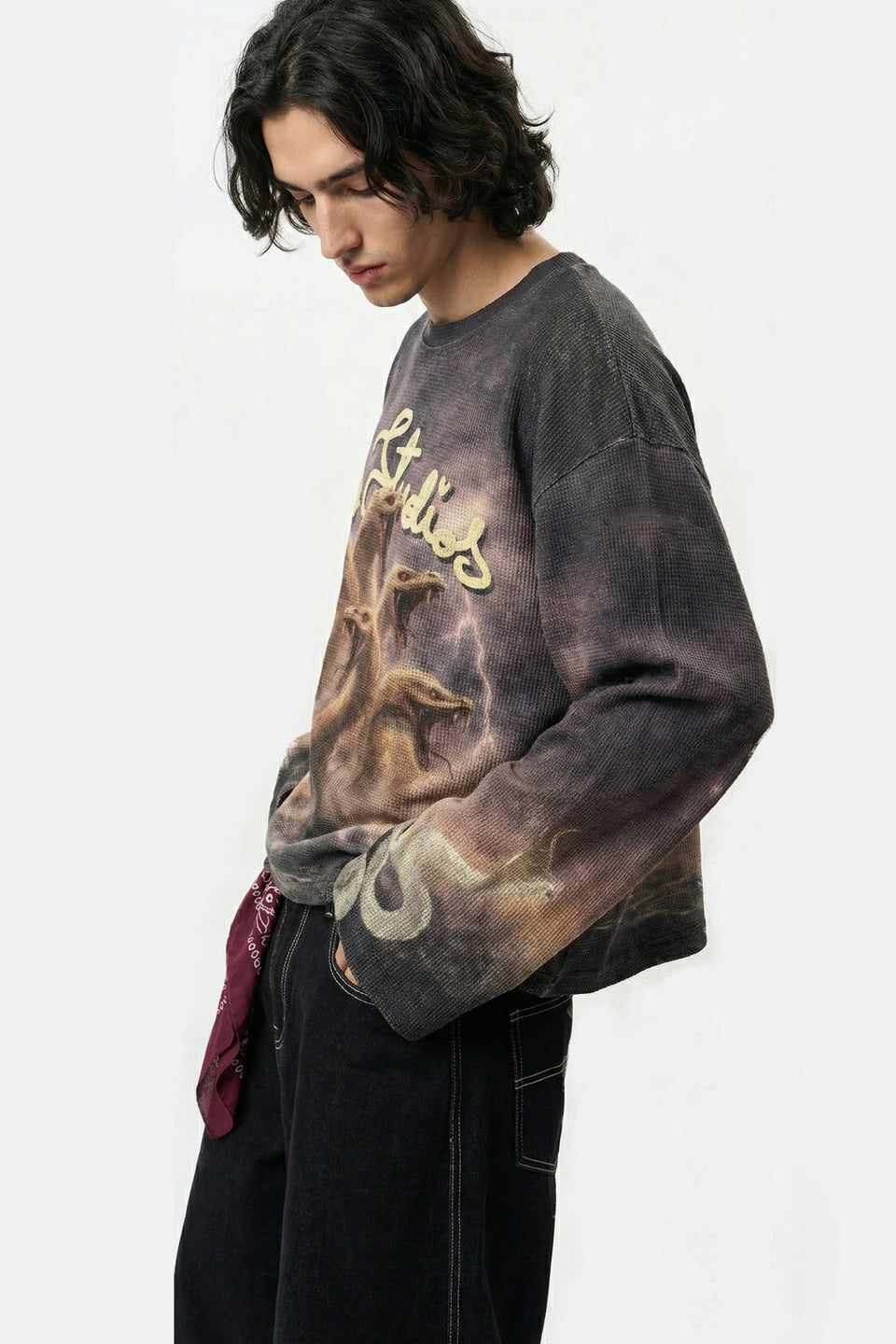 Stormbound Lilac Full Sleeve Waffle T-Shirt