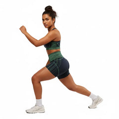 Gymshark Apex Seamless Shorts - Heavy Blue/Active Green