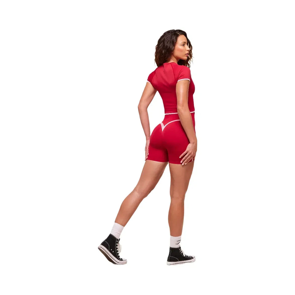 Gymshark Lift Campus Seamless Short - Carmine Red
