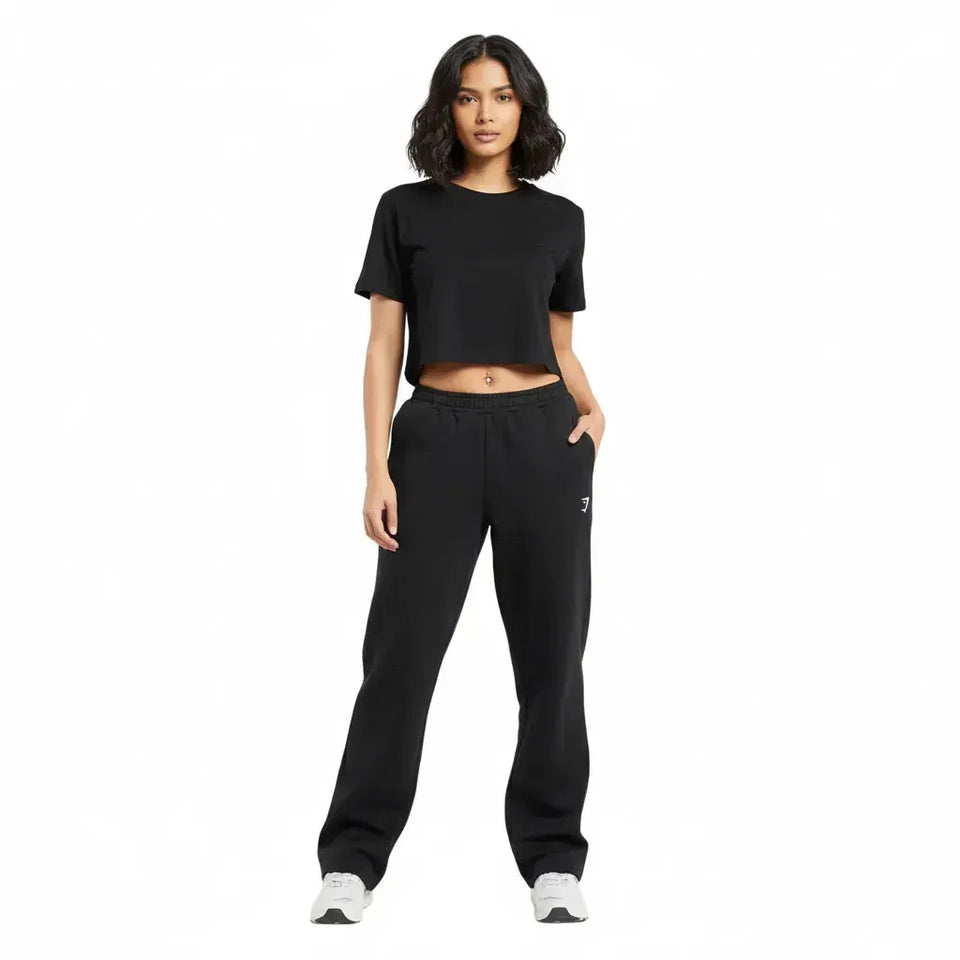 Gymshark Training Fleece Straight Leg Joggers - Black