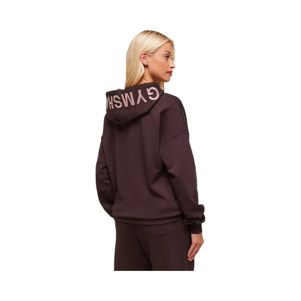 Gymshark Embroidered Zip Up Hoodie - Cherry Purple