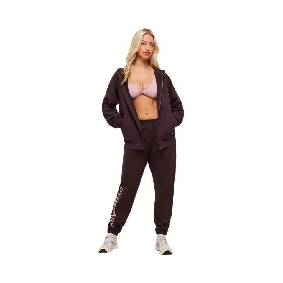 Gymshark Embroidered Zip Up Hoodie - Cherry Purple