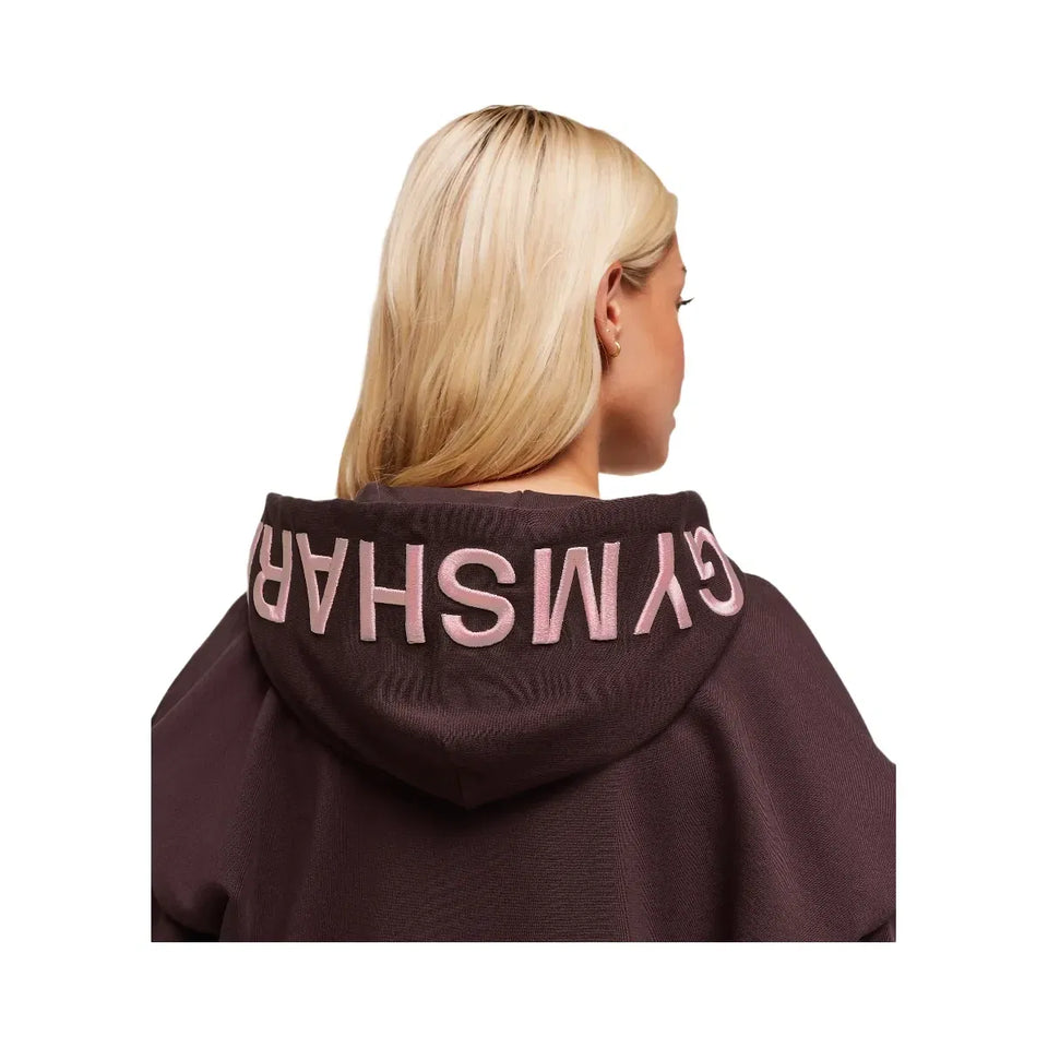 Gymshark Embroidered Zip Up Hoodie - Cherry Purple