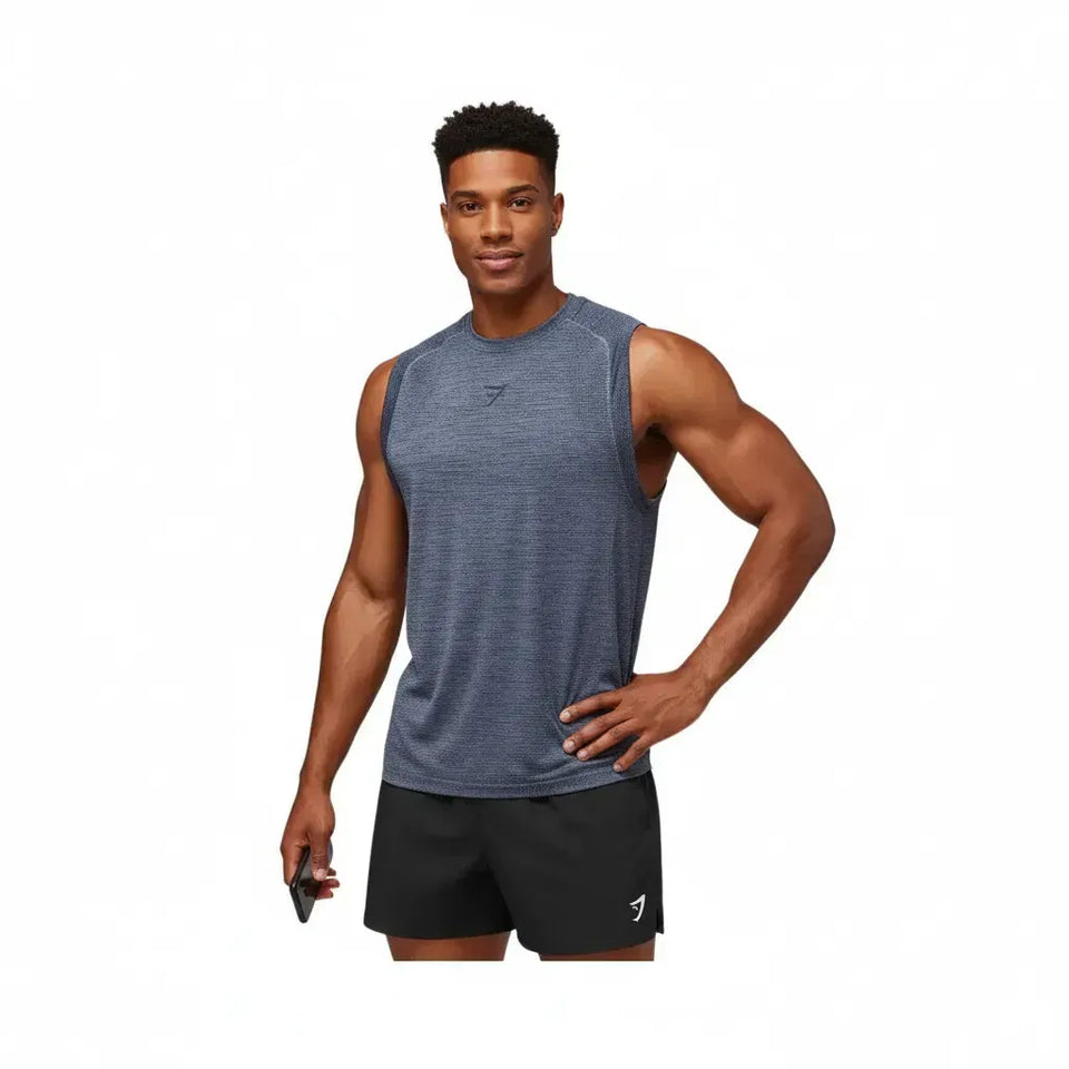 Gymshark Versatile Seamless Tank - Iron Blue/Navy