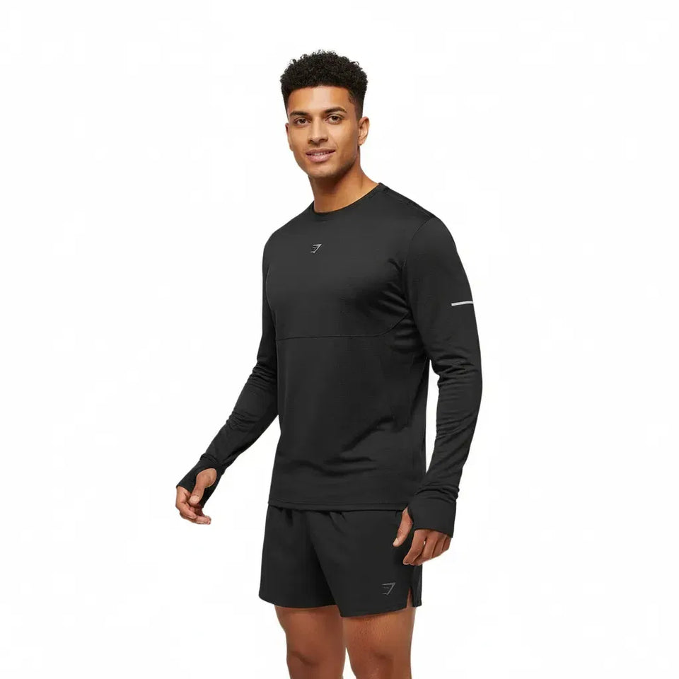 Gymshark Running Long Sleeve T-Shirt - Black