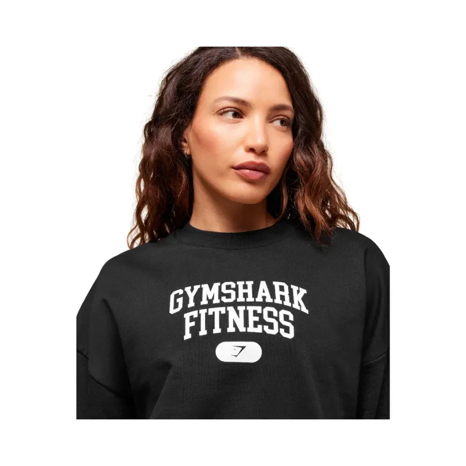 Gymshark Varsity Graphic Pullover Black