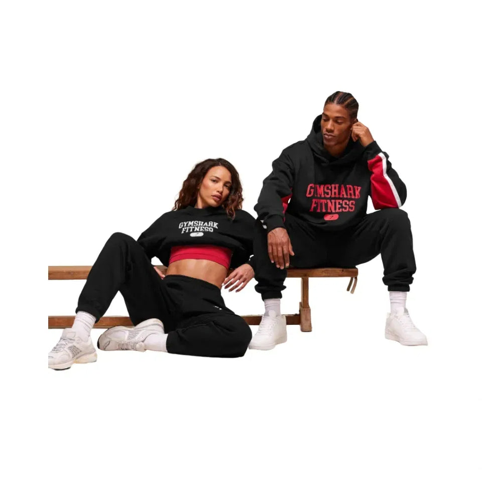 Gymshark Varsity Graphic Pullover Black