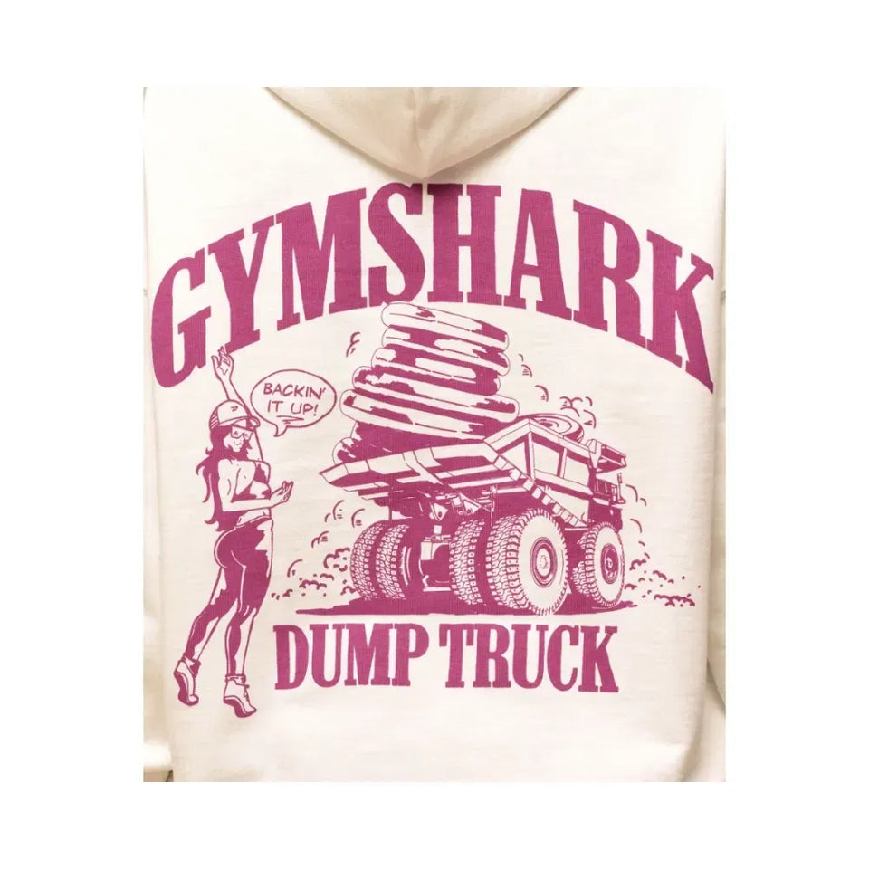 Gymshark Dump Truck Graphic Hoodie Soft White