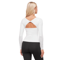 Gymshark Twist Back Long Sleeve Top White