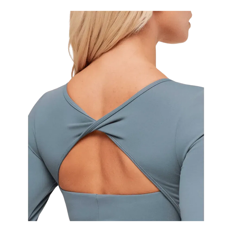 Gymshark Twist Back Long Sleeve Top Iron Blue