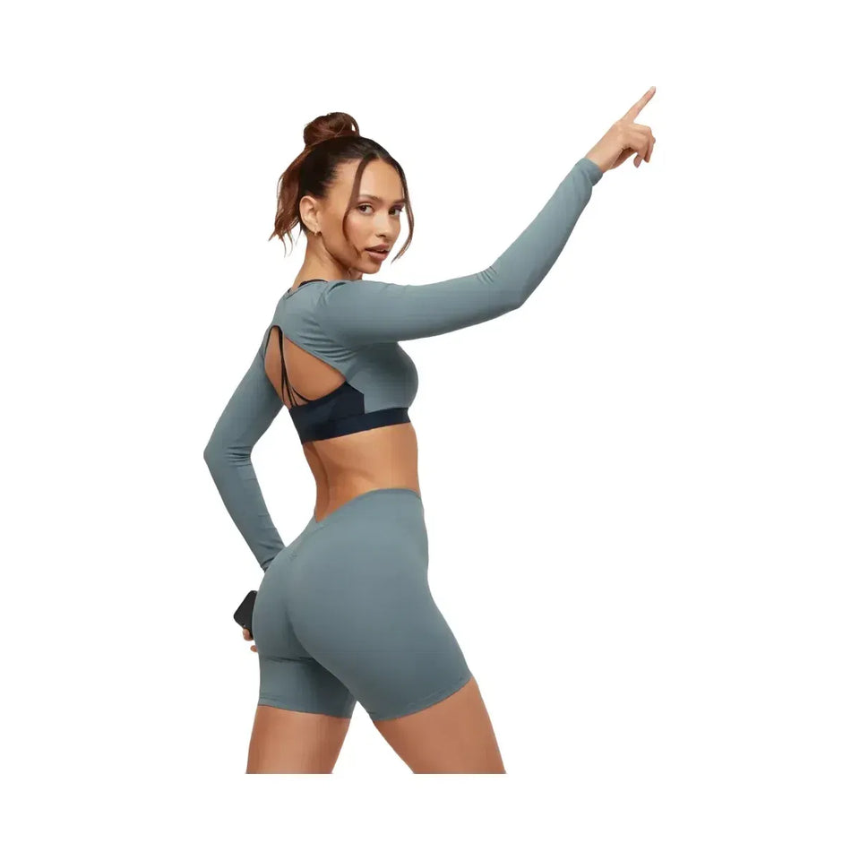 Gymshark Lifting Dipped Waistband All-In-One Iron Blue