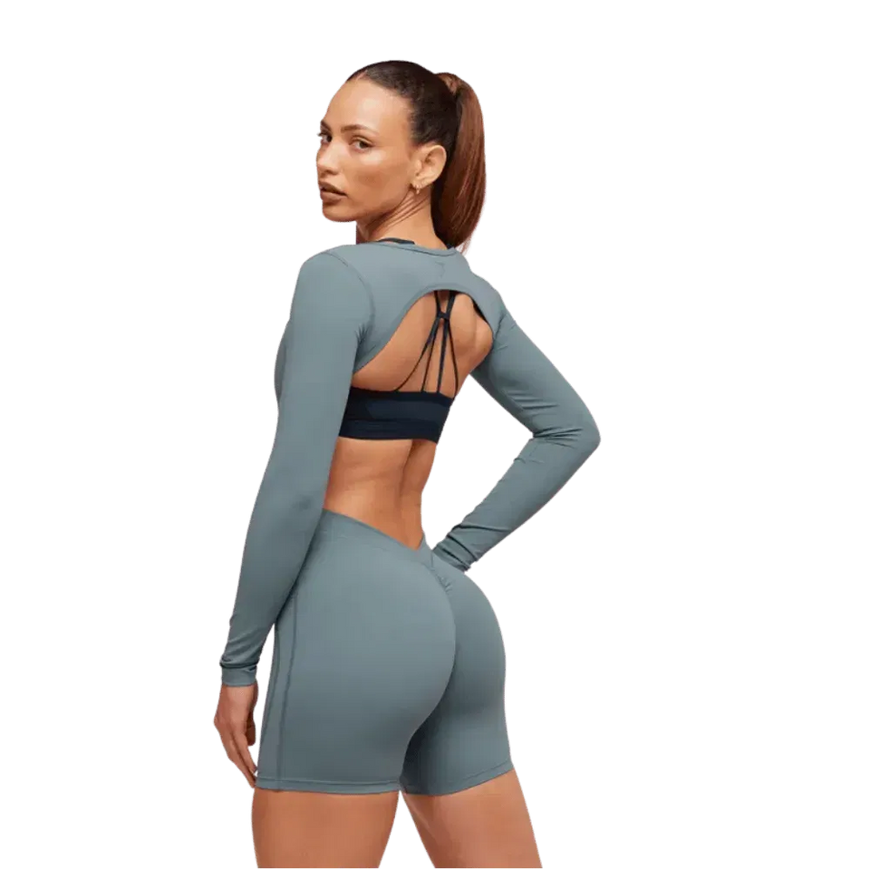 Gymshark Lifting Dipped Waistband All-In-One Iron Blue