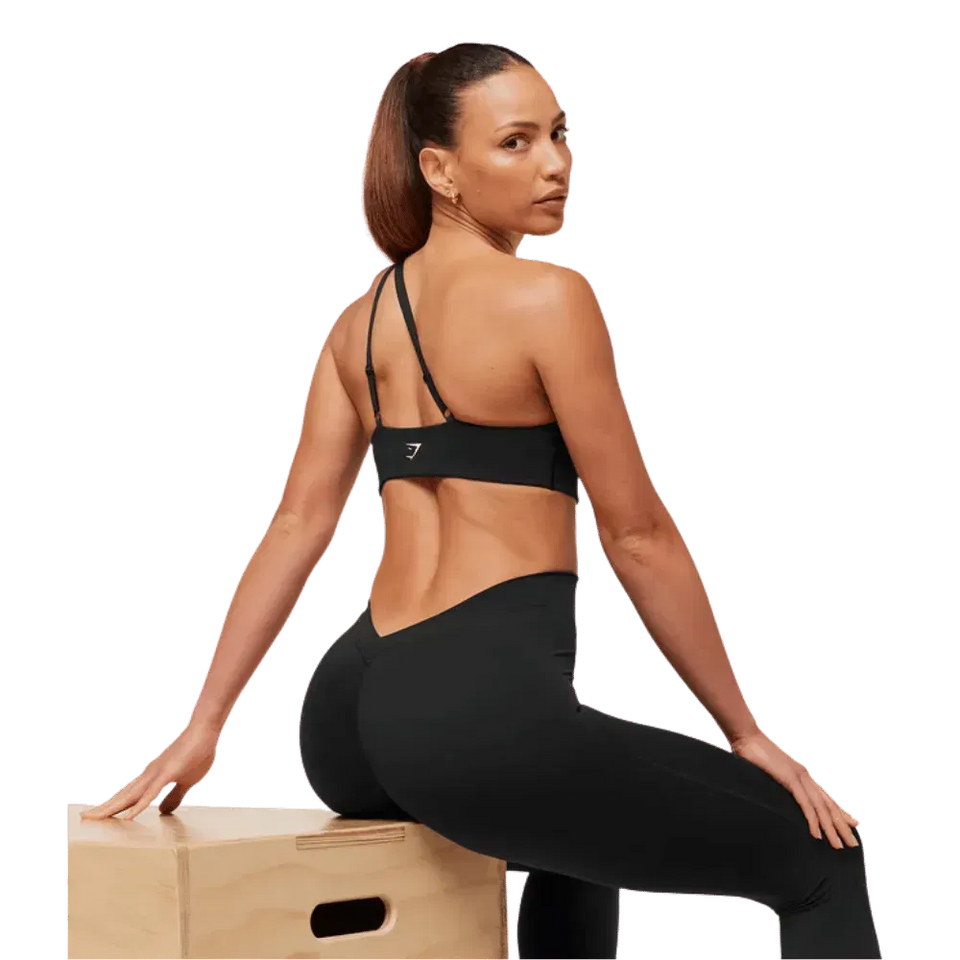 Gymshark Lifting Dipped Waistband Flared Leggings Black