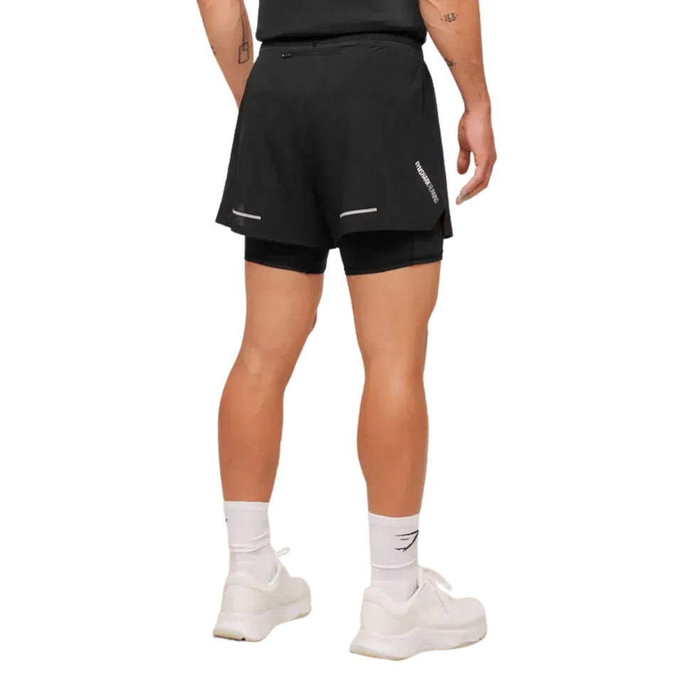 Gymshark Running 4" 2in1 Shorts Black