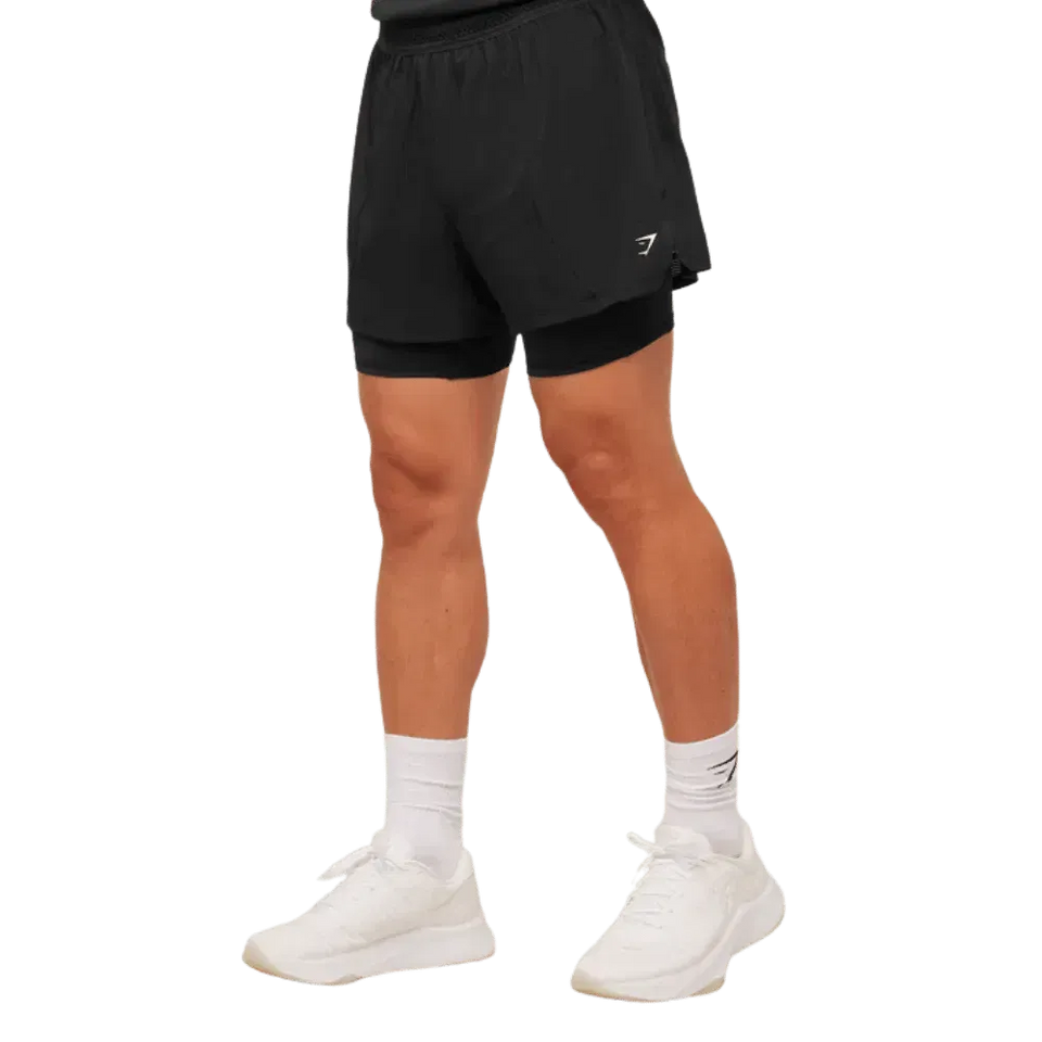 Gymshark Running 4" 2in1 Shorts Black