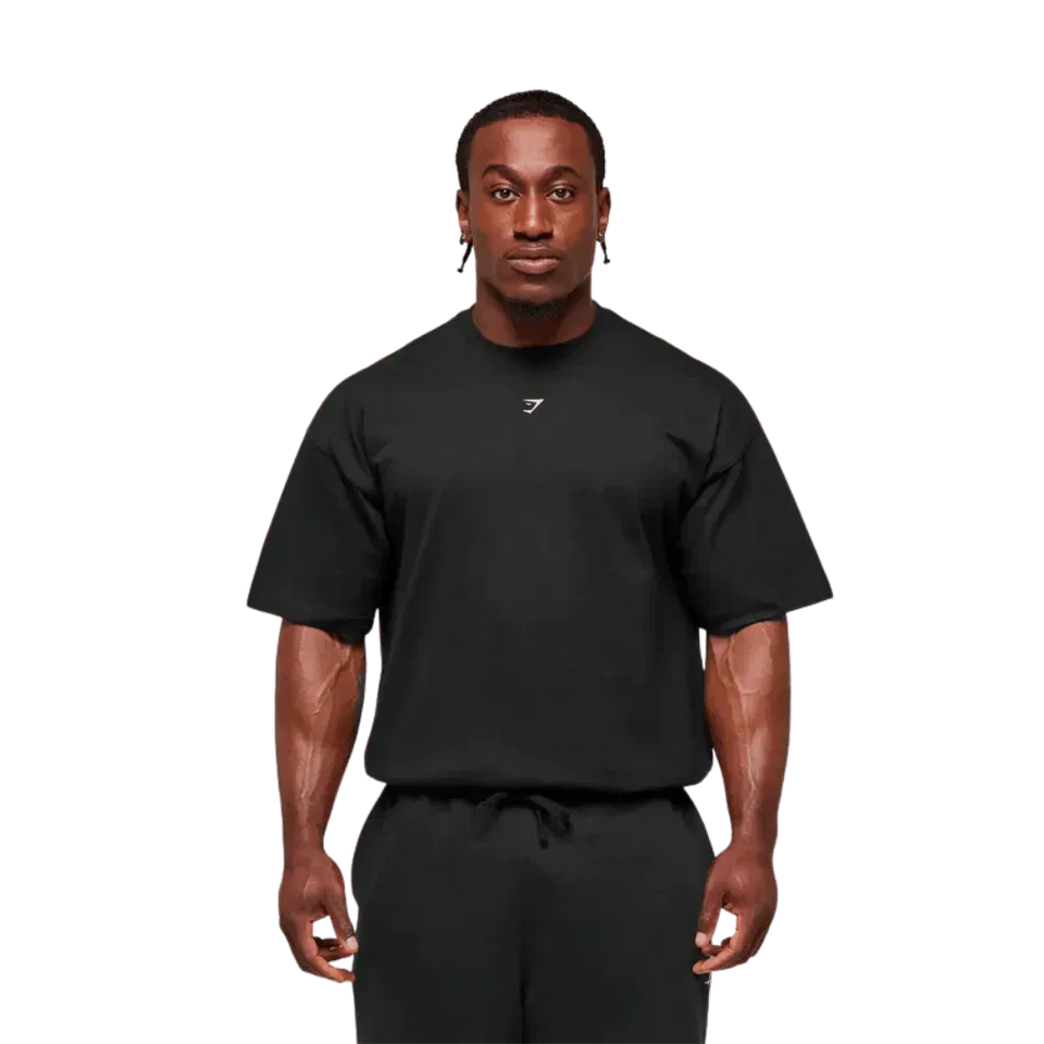 Gymshark Forged By Iron T-Shirt Extreme Oversized Fit Black